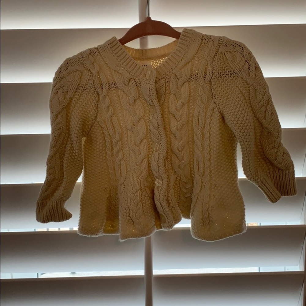 Baby Gap Ivory Cable Knit Cardigan